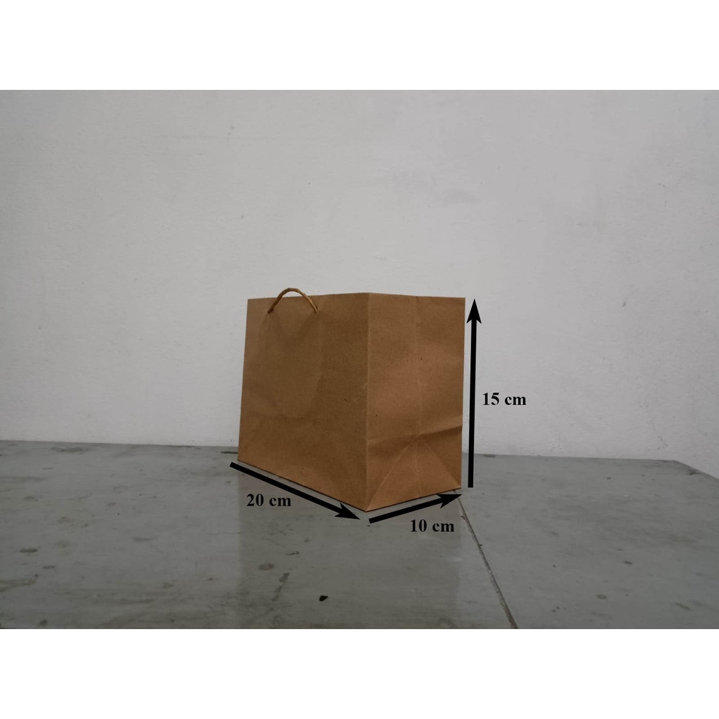 

Paperbag/shopping bag /tas kertas polos- 20 x 10 x 15