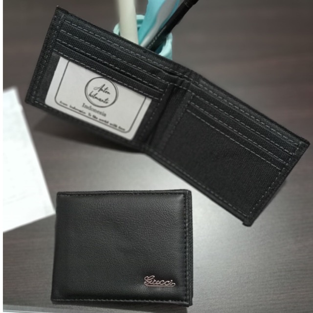 [AHLMN] Dompet lipat dua simpel elegan, bahan sintetis murah meriah #dompet #dompetpria dompet