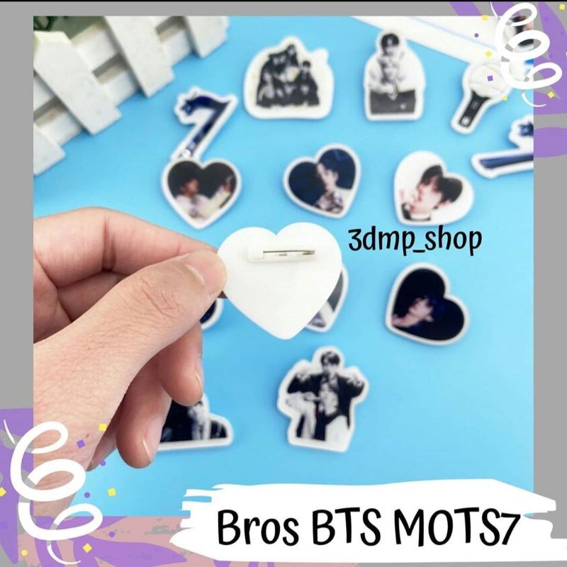 Pin Bros Lencana BTS MOT7 Map of the soul 7 jimin jungkook v taehyung