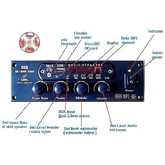 KIT POWER HOME THEATRE 2.1 CHANNEL - MP3 BLUETOOTH