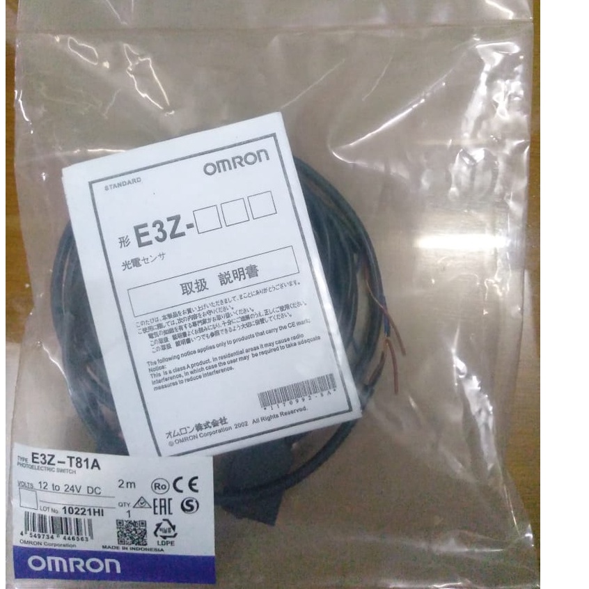 Photoelectric Switch Omron E3Z-T81A (E3Z-T81A-L + E3Z-T81A-D)