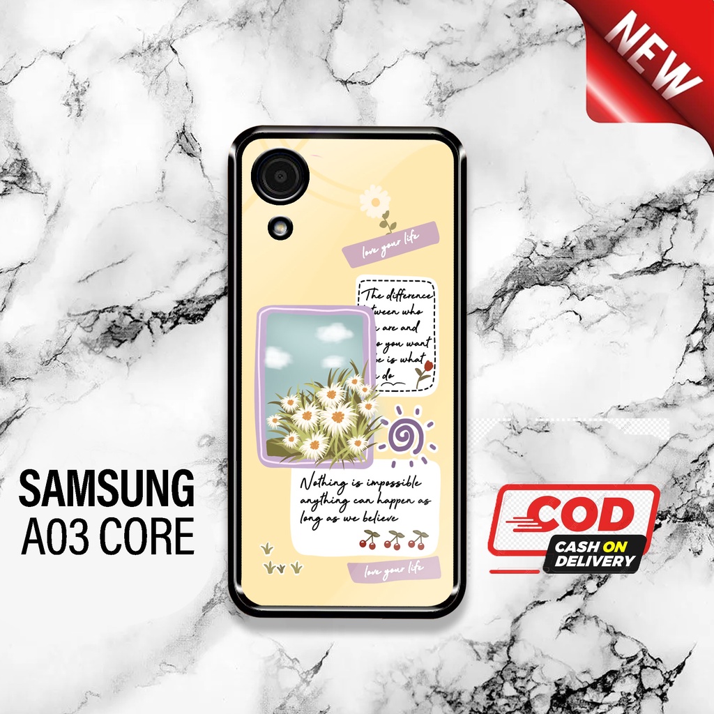 SRC - Case Samsung A03 Core Motif quotes ceks Casing Hardcase Glossy 2D Terbaru Silikon Softcase Aer