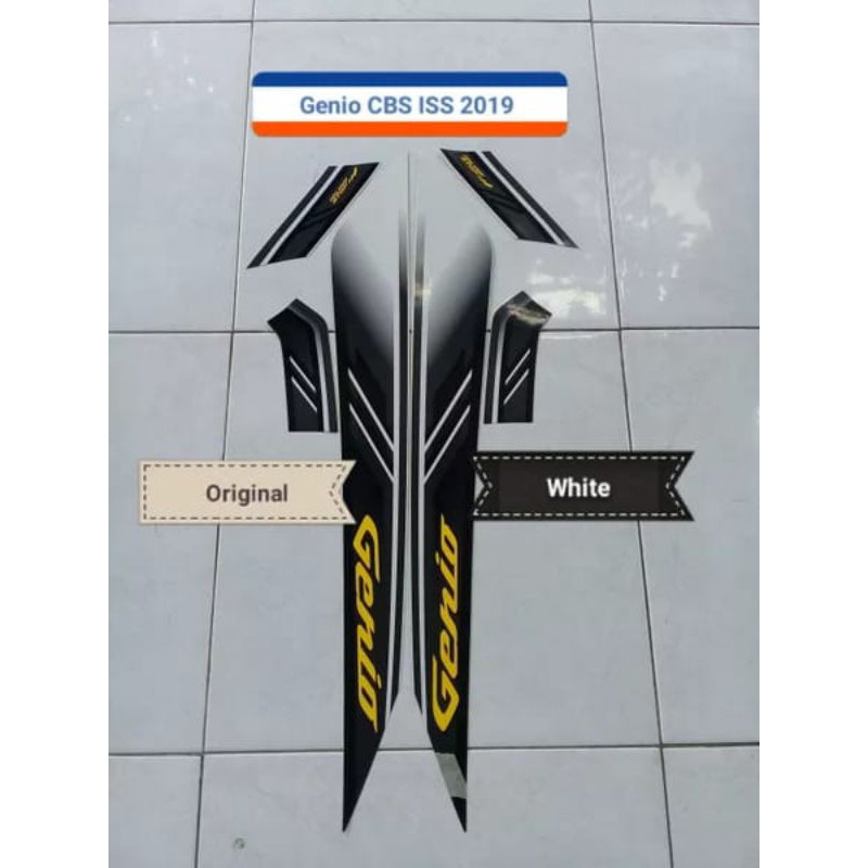 Striping Stiker Motor Honda Genio CBS ISS 2019 Putih