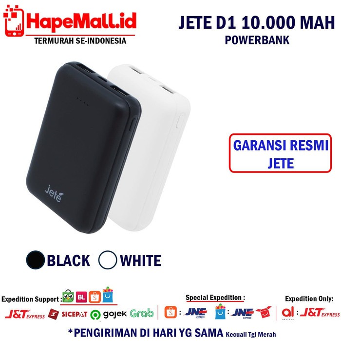 JETE D1 10.000MAH POWERBANK GARANSI RESMI JETE TERMURAH