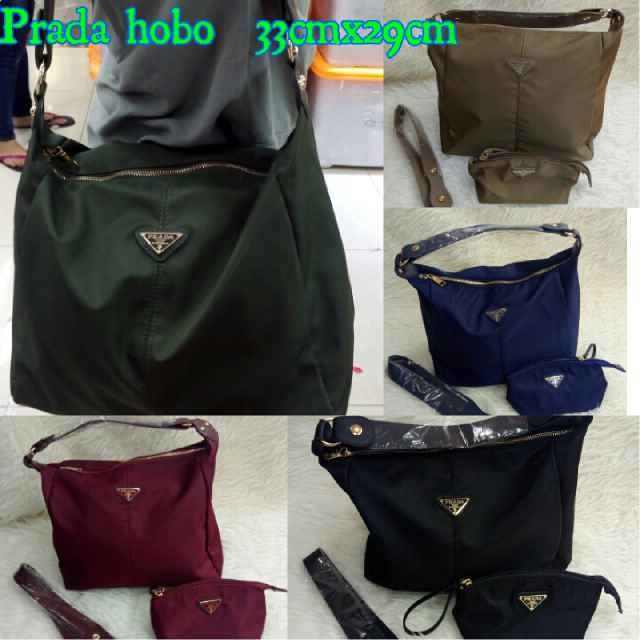 TAS PRADA HOBO PARASUT SET POUCH