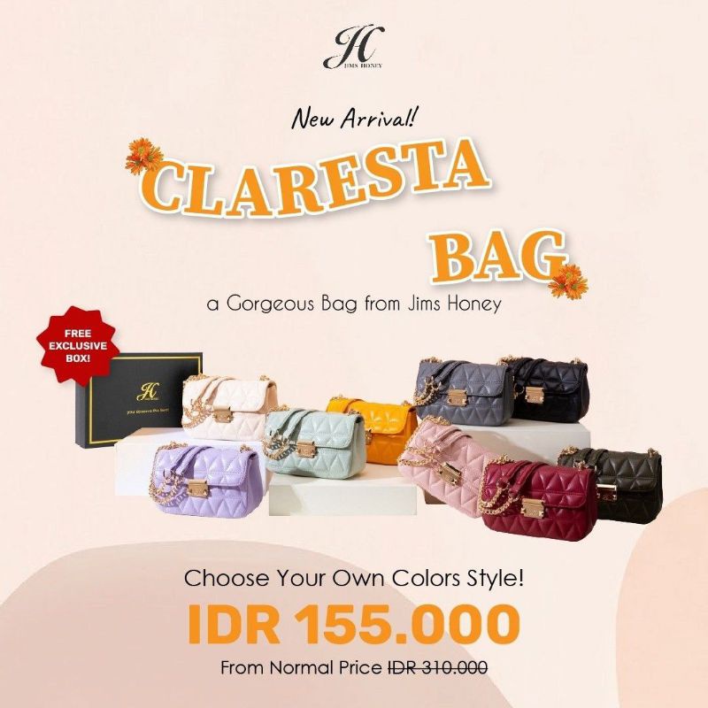 Claresta Bag JIMSHONEY Original tas wanita
