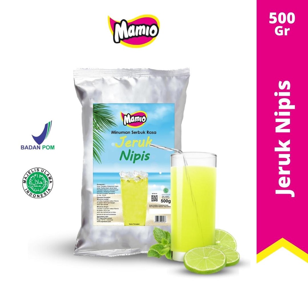 

Mamio Rasa Jeruk Nipis / Lime Kemasan 500Gr