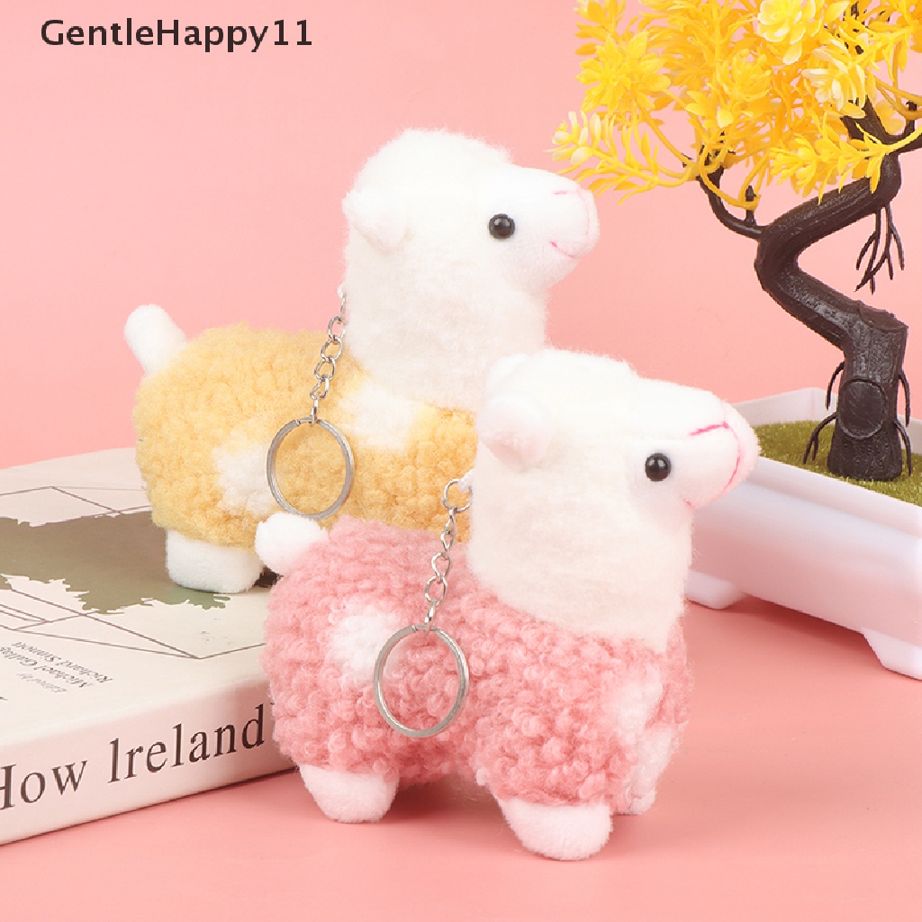 Gentlehappy 1pc Gantungan Kunci Boneka Alpaca Bahan Plush