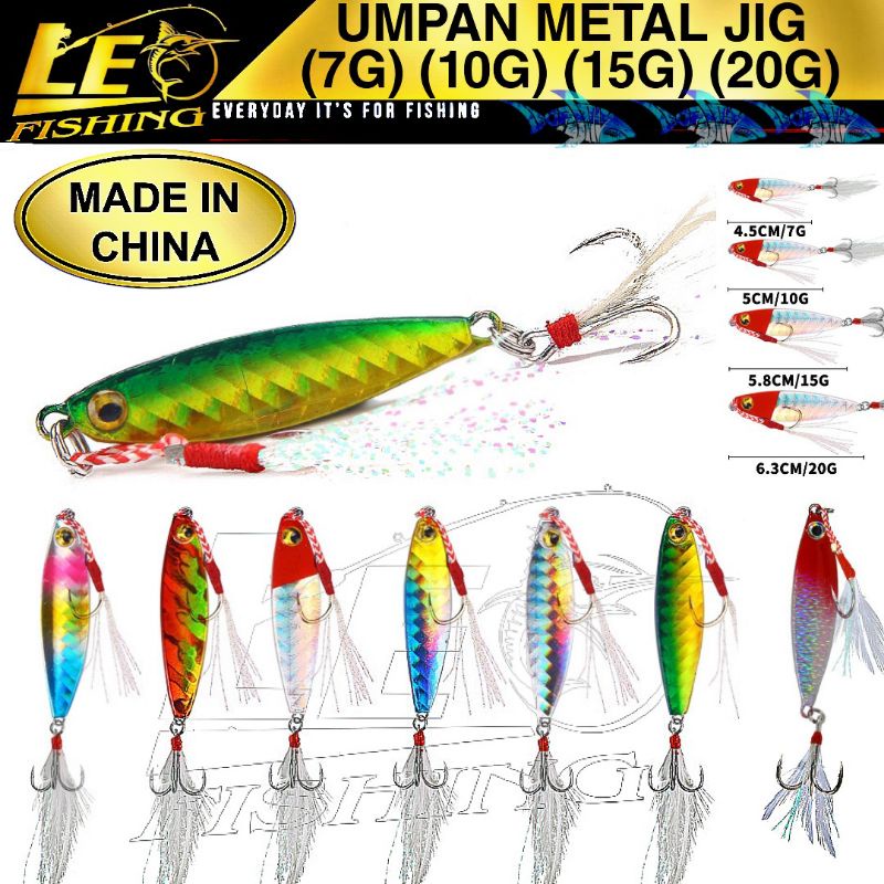 UMPAN METAL JIG 7G/10G/15G/20G HIGH QUALITY PRODUK