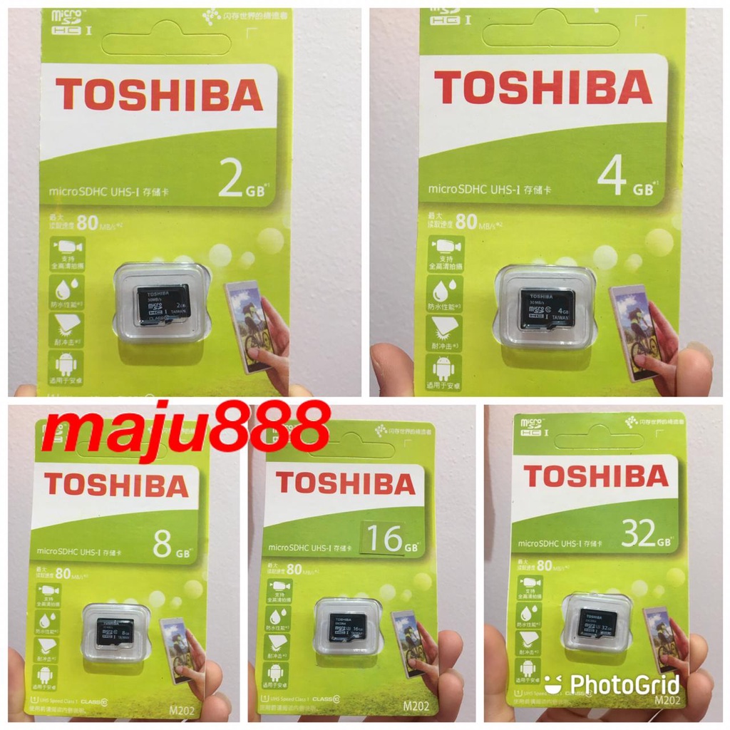 Memory card toshiba 16gb / mmc toshiba 128gb / memori toshiba 2gb 4gb 8gb 32gb 64gb