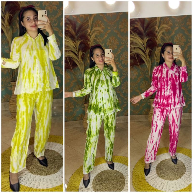 [BISA COD] Setelan CP Tie Dye PAJAMAS SERIES HARGA GROSIR