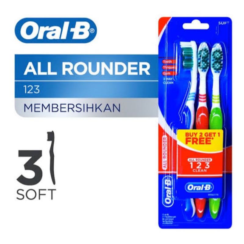 Sikat Gigi Oral-B Isi 3 Soft