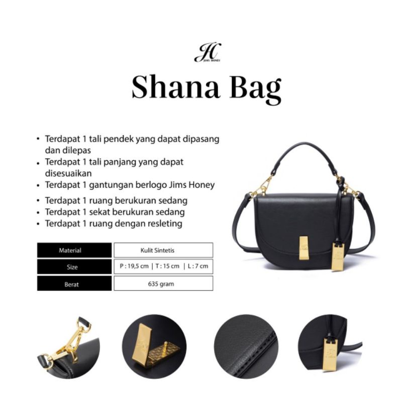 Tas Wanita Trendi JIMSHONEY SHANA BAG Jims Honey Original Tas Selempang Terbaru / Slingbag Fashion Daily Branded Tas Pesta