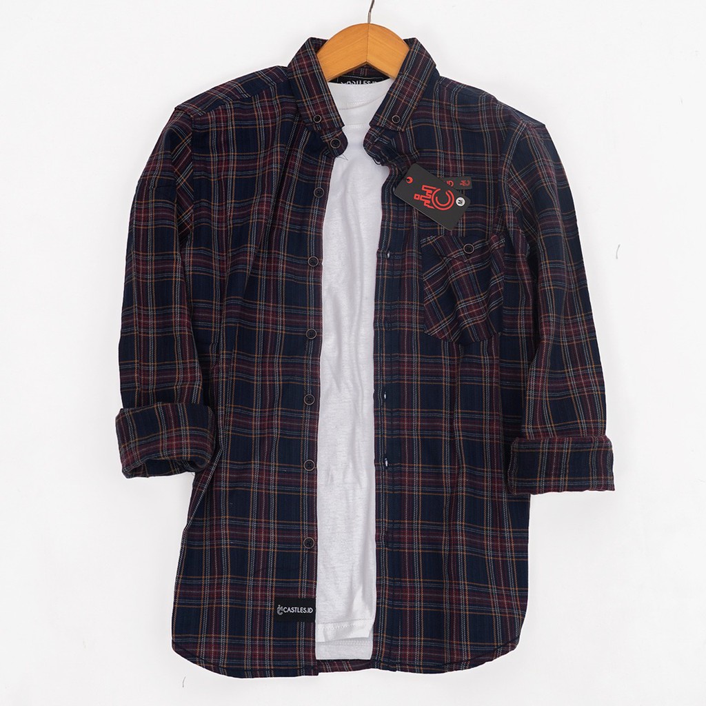 [ yasmie ] CASTLES - Kemeja Flanel Lengan Panjang Distro Kasual - CSTL 10