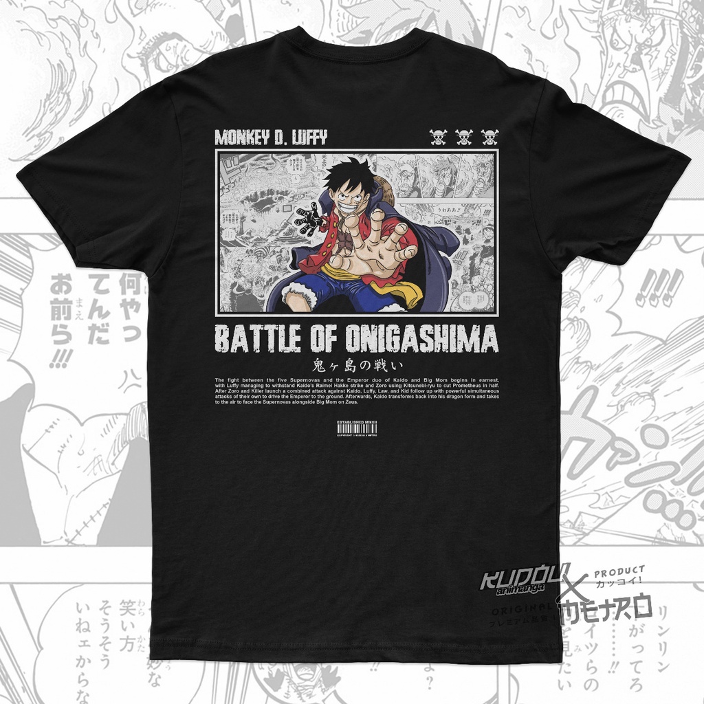 Kaos Luffy Onigashima Anime Manga One Piece Premium Unisex