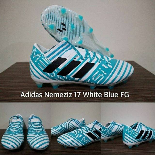 Adidas Nemeziz 17 White Blue FG