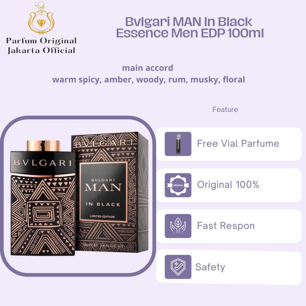 Parfum Parfume Perfume Asli Perawatan Kecantikan Original Import Branded Pria Laki Laki Cowok Bvlgar