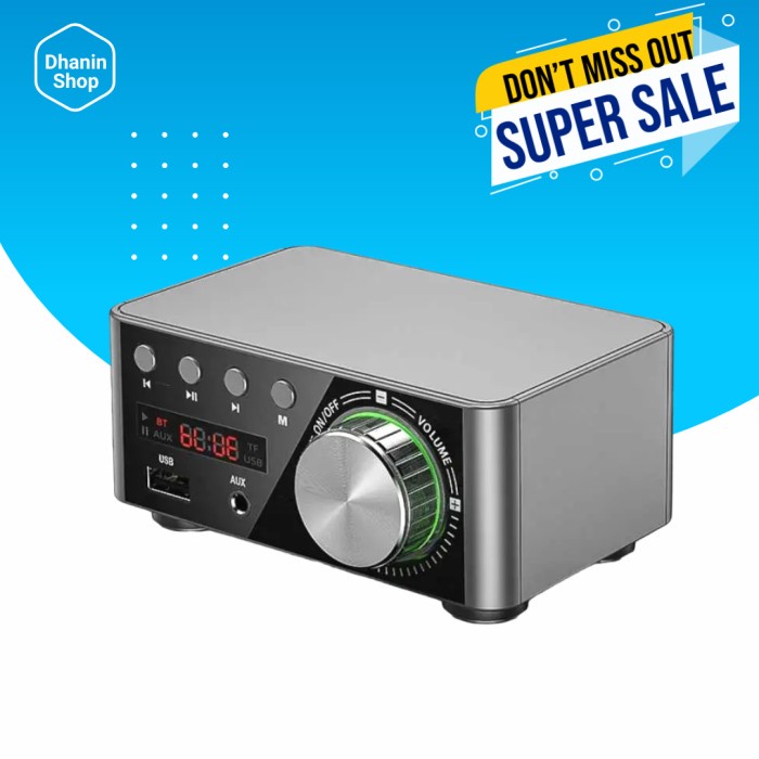 Power Amplifier Amplifer Ampli Mini Bluetooth Audio Mobil Stereo Class D Hifi 12 Volt 100 Watt TPA31