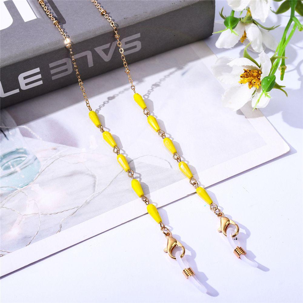 R-flower Glasses Chains Fashion Tali Kacamata Manik-Manik Kristal Logam