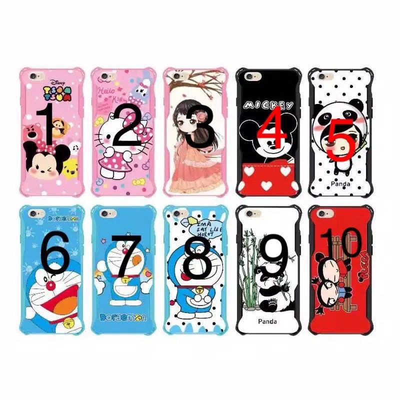 Case glossy cartoon+Antigores for Hp Samsung/Oppo/Vivo/Xiaomi/Realme Case Termurah