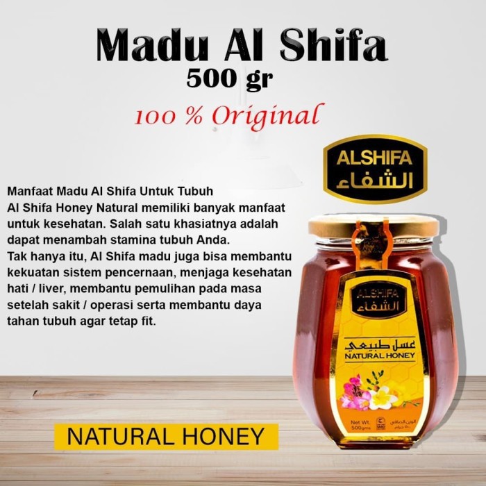 MADU ALSHIFA 500 gr FREE 125 gr ORIGINAL 100% MADU ASLI MURNI / MADU ARAB ORI ALSYIFA