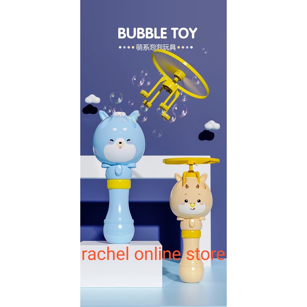 Mainan Anak Flying Bubble Toy Mainan Outdoor Anak Pistol Baling Baling Balon UFO Mainan Terbang