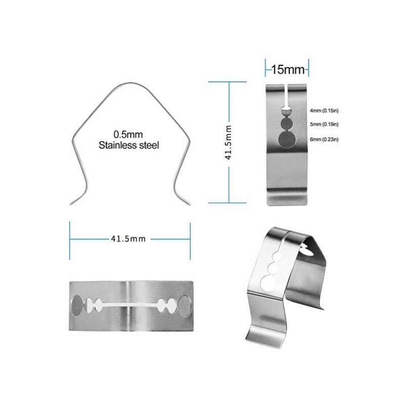 Klip Holder Termometer Pengukur Suhu Bbq Model Tiga Lubang Untuk Dapur