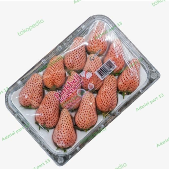 

!!!!!!] STRAWBERRY PINK BELL KOREAN 350 GR buah strawberri segar korea import