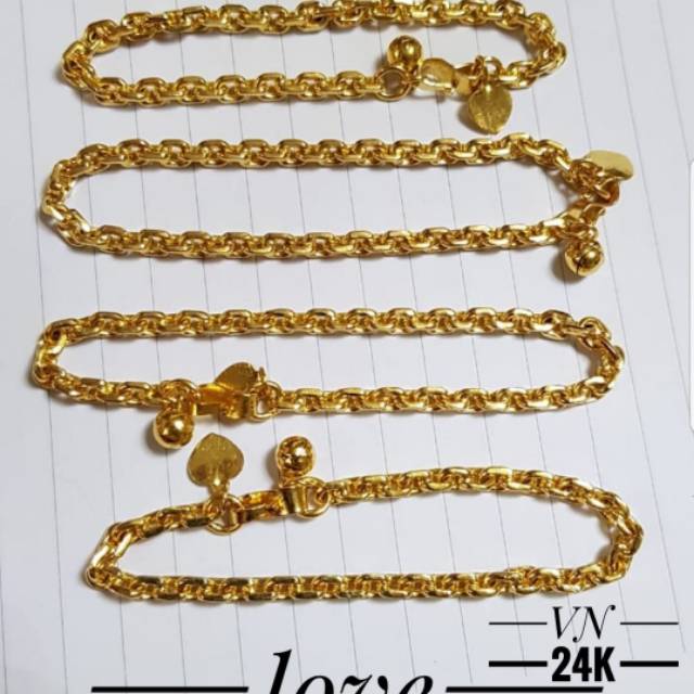 Xuping gelang lapis emas 24k 0502i