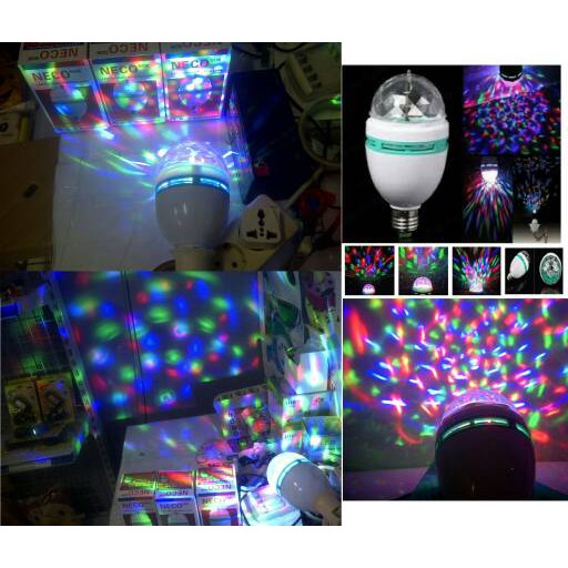 Lampu Disco Disko LED Full Color Rotating Lamp / Ulang Tahun / Pesta Party Light