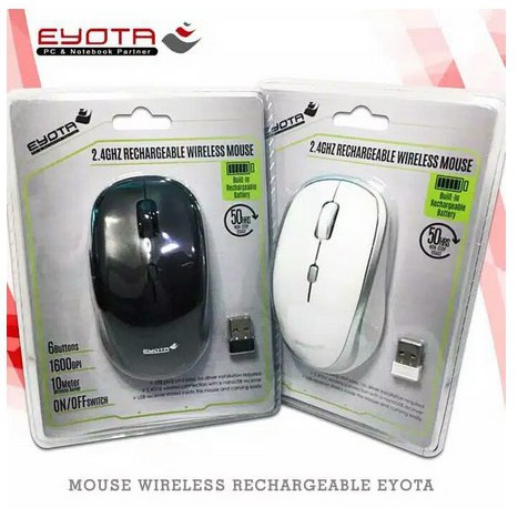 Eyota Optical Mouse Wireless Rechargeable