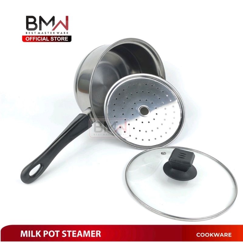 Panci Susu Milkpot Kukus Steamer Stainless Steel