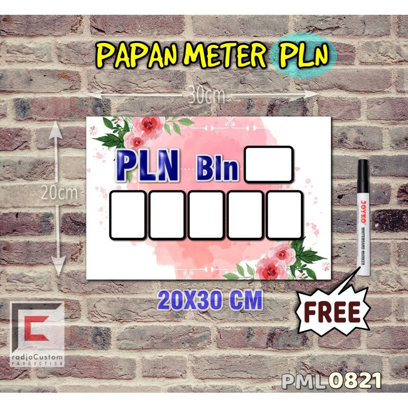 

RadjaCustom Papan Meter Listrik PLN PAM motif Unik - Flower 21