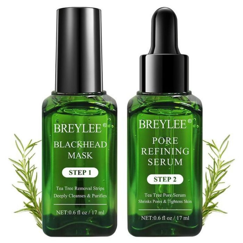 BREYLEE Blackhead Remove Mask Step 1 Angkat Komedo &amp; Step 2 Pore Minimizer Serum Ampuh Mengecilkan Pori 17ml Pembersih Skincare Terbaik Pell Off Free Kertas Berkualitas OYAYA KOSMETIK PEKANBARU RIAU