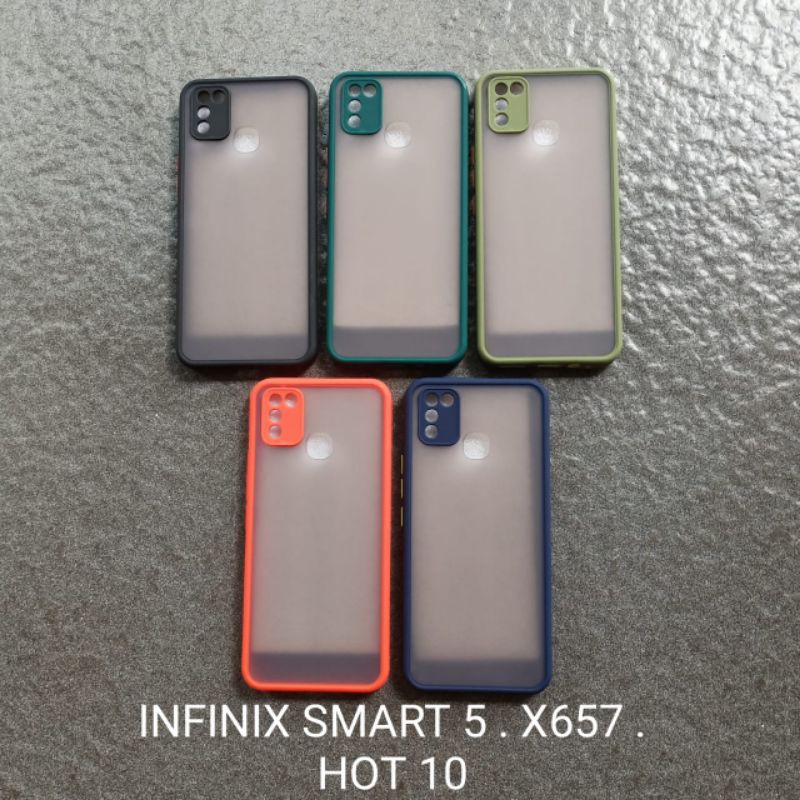 Case infinix Smart 5 . X657 . Hot 10 Lite ( 3 model ) soft softcase softshell silikon cover casing kesing housing