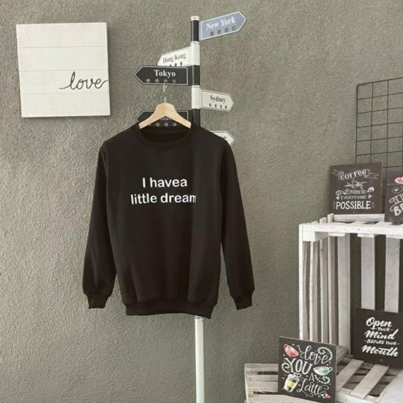 IvannaCollection Sweater Basic Oversize Couple Pasangan Pria Wanita Bahan Tebal Size L XL XXL