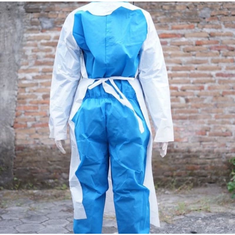 Apron Medis Lengan Panjang - Pelindung Baju Medis Apron Disposable Consumable