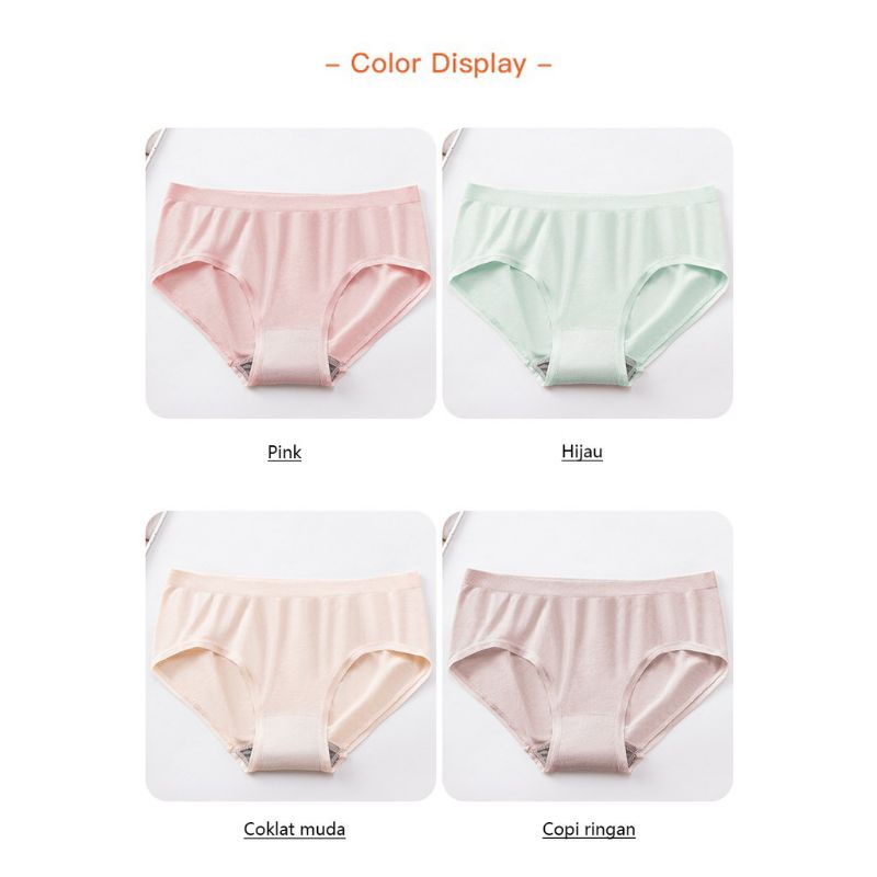 CELANA DALAM WANITA SUPER LEMBUT 1PCS MURAH PILIH WARNA (cd munafie)