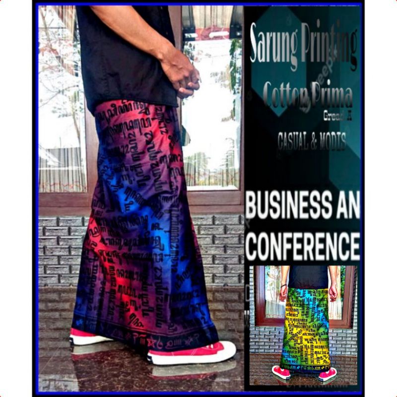 Sarung Gradasi Multicolor Aksara Jawa Motif Khotam Sulaiman