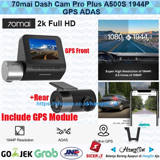 70Mai A500S Smart Dash Camera Pro Plus Car International with GPS MODULE