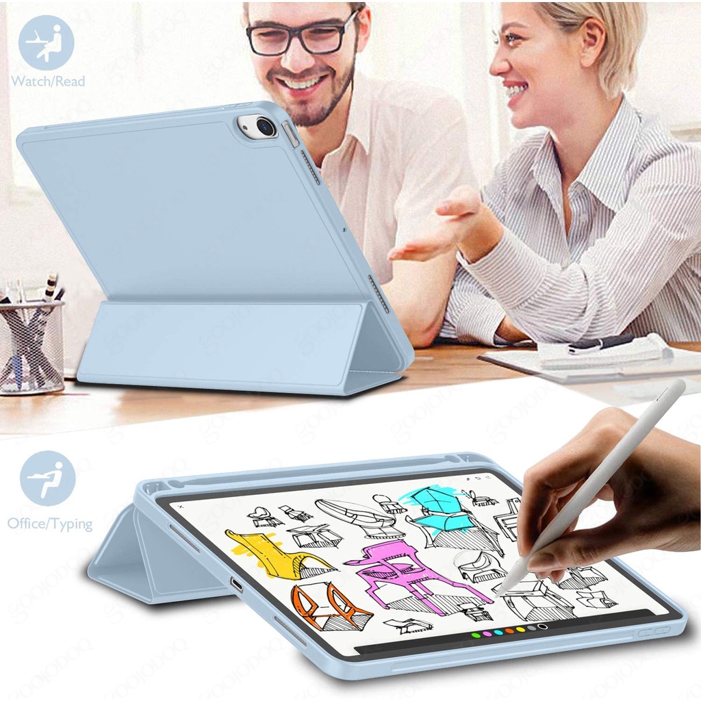 【Beli dua diskon 20%】 goojodoq For IPad silicone Case Protective Tablet Holder Case For iPad