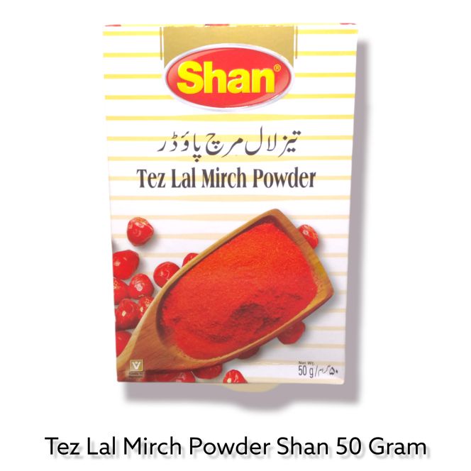 

(100% ORI) TEZ LAL MIRCH POWDER SHAN 50 Gram 50gr 50g Bubuk Cabe Merah