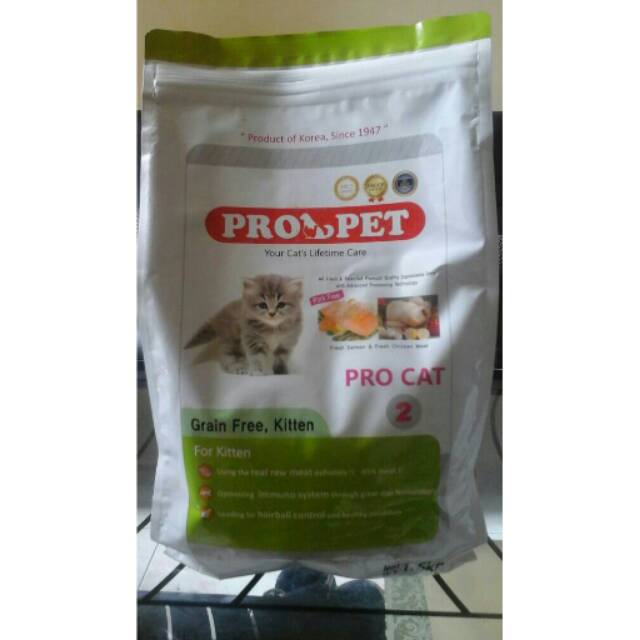 Makanan Kucing Merk Propet Kitten 1 5 Kg Shopee Indonesia