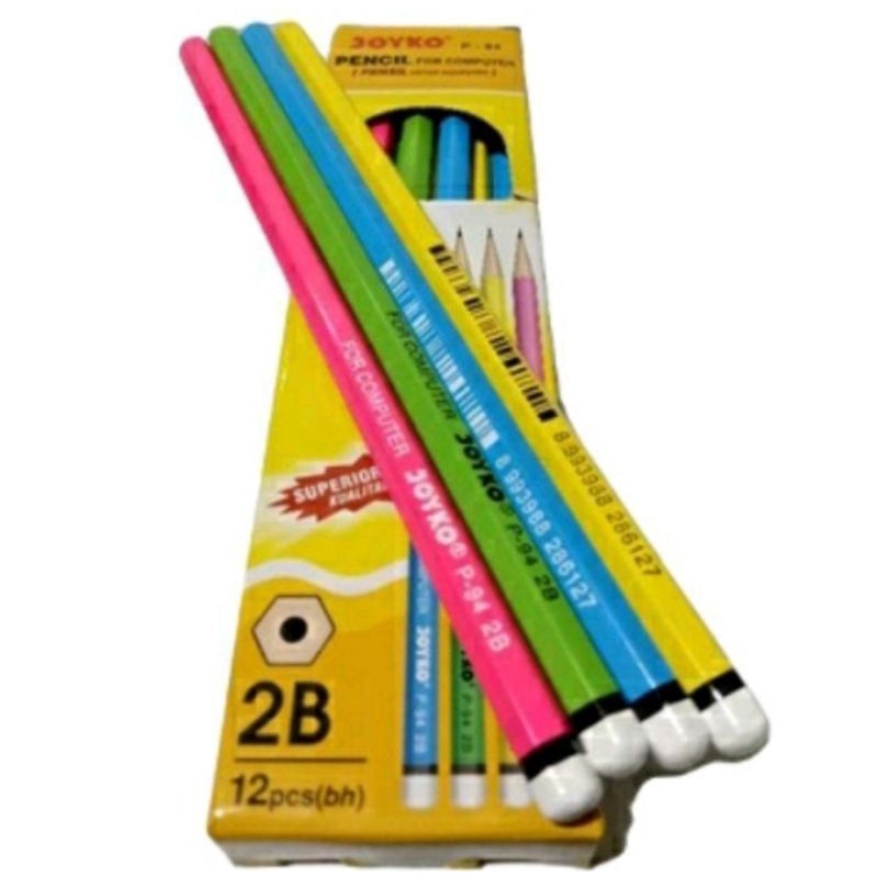 

Pensil / Pencil 2B Joyko P-94 For Computer Ujian Ecer (4pcs)