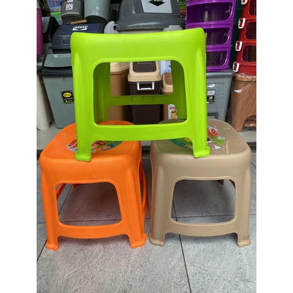 Bangku Santai Motif Printing Anak Plastik / Bangku Anak Plastik Warna / Bangku Anak Plastik Happy Pa