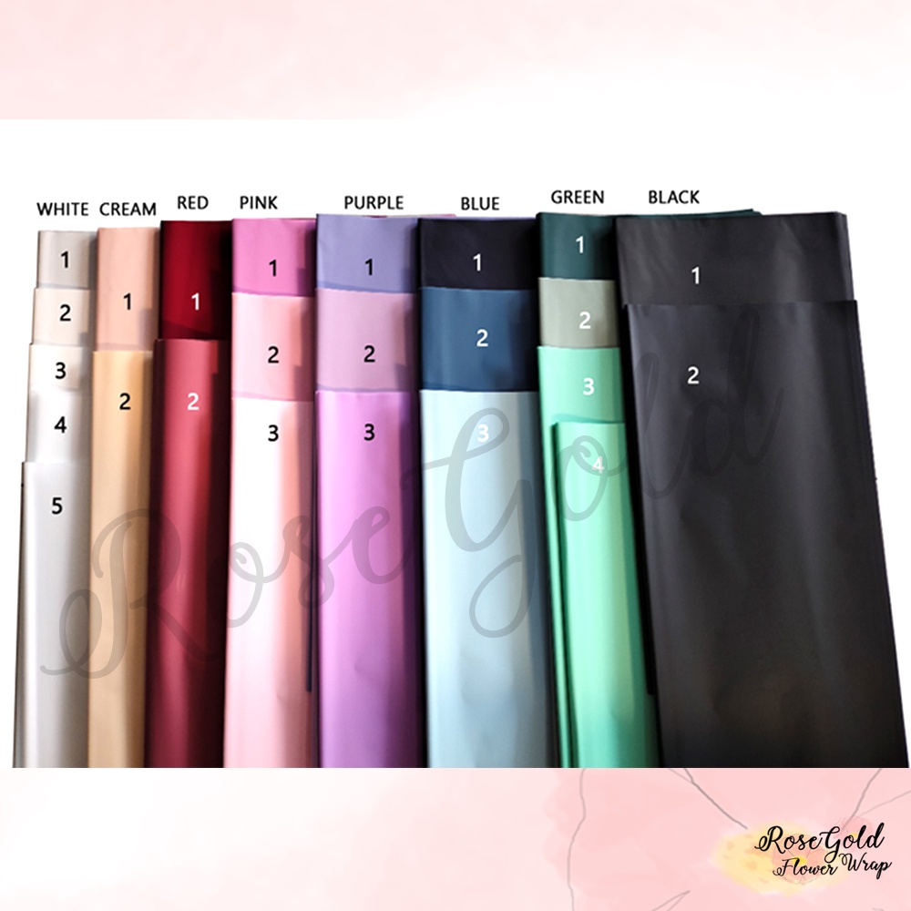

[1 LEMBAR] PLAIN COLOR Flower Wrapping Paper/Kertas Bungkus Bunga