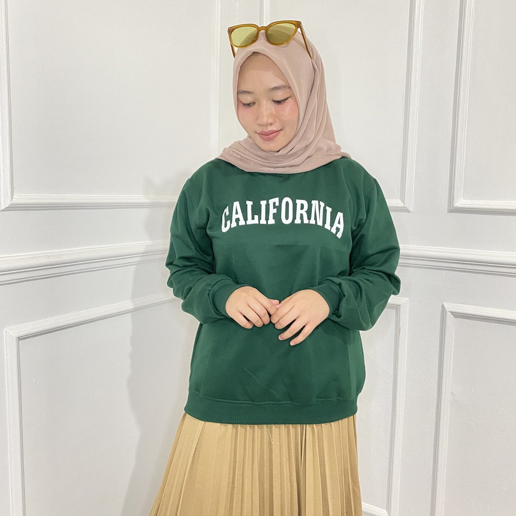 BASIC CALIFORNIA SWEATER  II SWEATER  CRAWNECK PRIA DAN WANITA II 11 WARNA