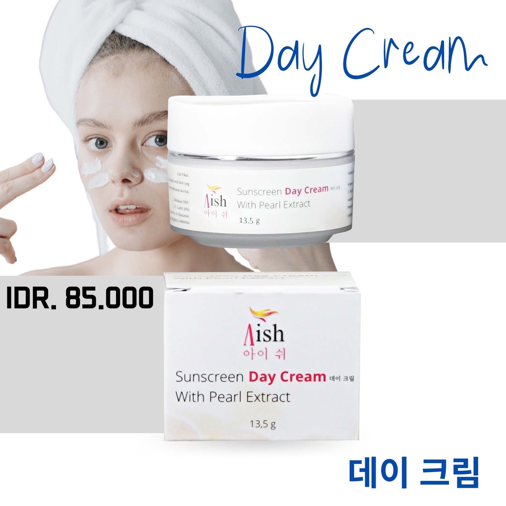 AISH DAY CREAM AIS KRIM SIANG ORIGINAL BISA COD SELURUH INDONESIA PEMUTIH WAJAH RINGAN