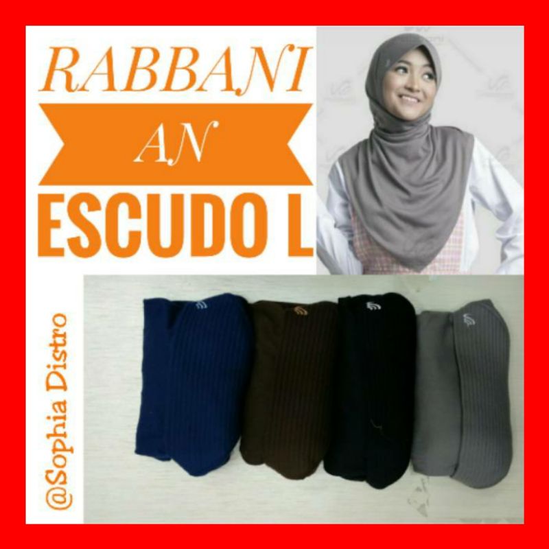 RABBANI-Escudo Ukuran L Kerudung Sekolah Rabbani