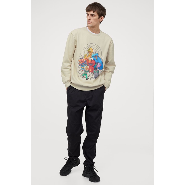 CREWNECK H&amp;M PASSION NEVER REGRET SESAME STREET CREWNECK CREAM SWEATER CREAM CREWNECK HNM ORIGINAL